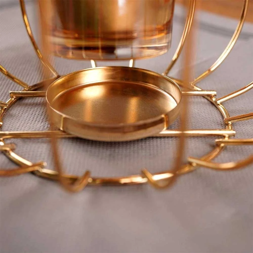 Art-Pol Home Styling Collection Žibintas žvakidė auksinis 21,5 cm
