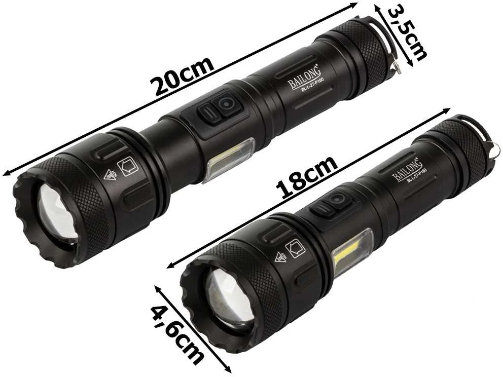 Žibintuvėlis Bailong L-27 su LED CREE XHP160