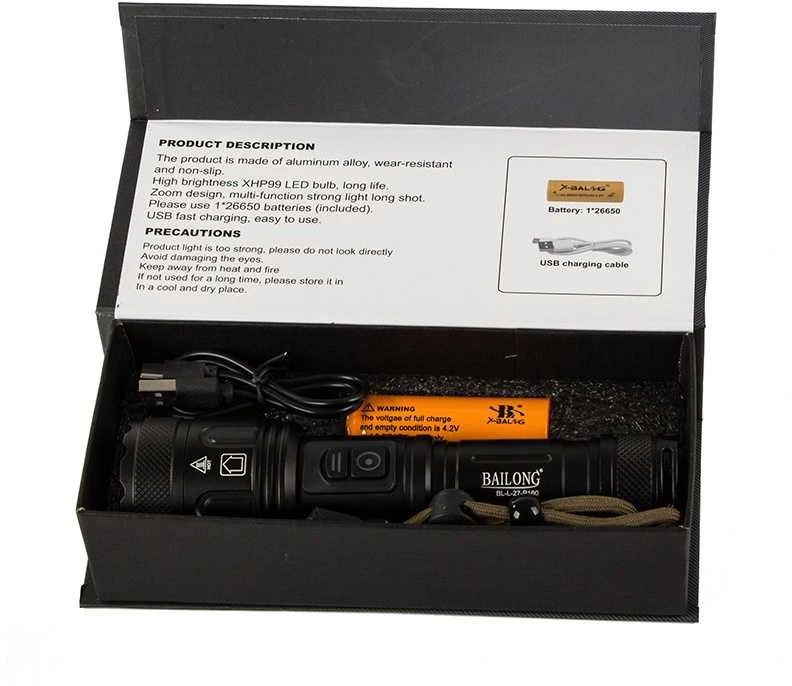Žibintuvėlis Bailong L-27 su LED CREE XHP160