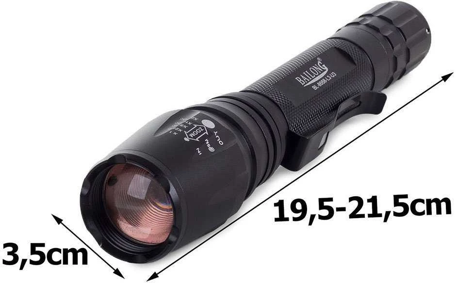 Žibintuvėlis Bailong LED CREE XM-L T6 su priartinimu