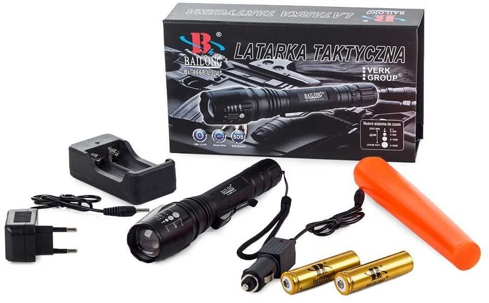 Žibintuvėlis Bailong LED CREE XM-L T6 su priartinimu