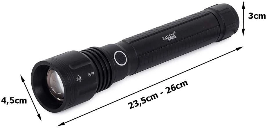 Žibintuvėlis Bailong P58 LED CREE XHP50 su priartinimu