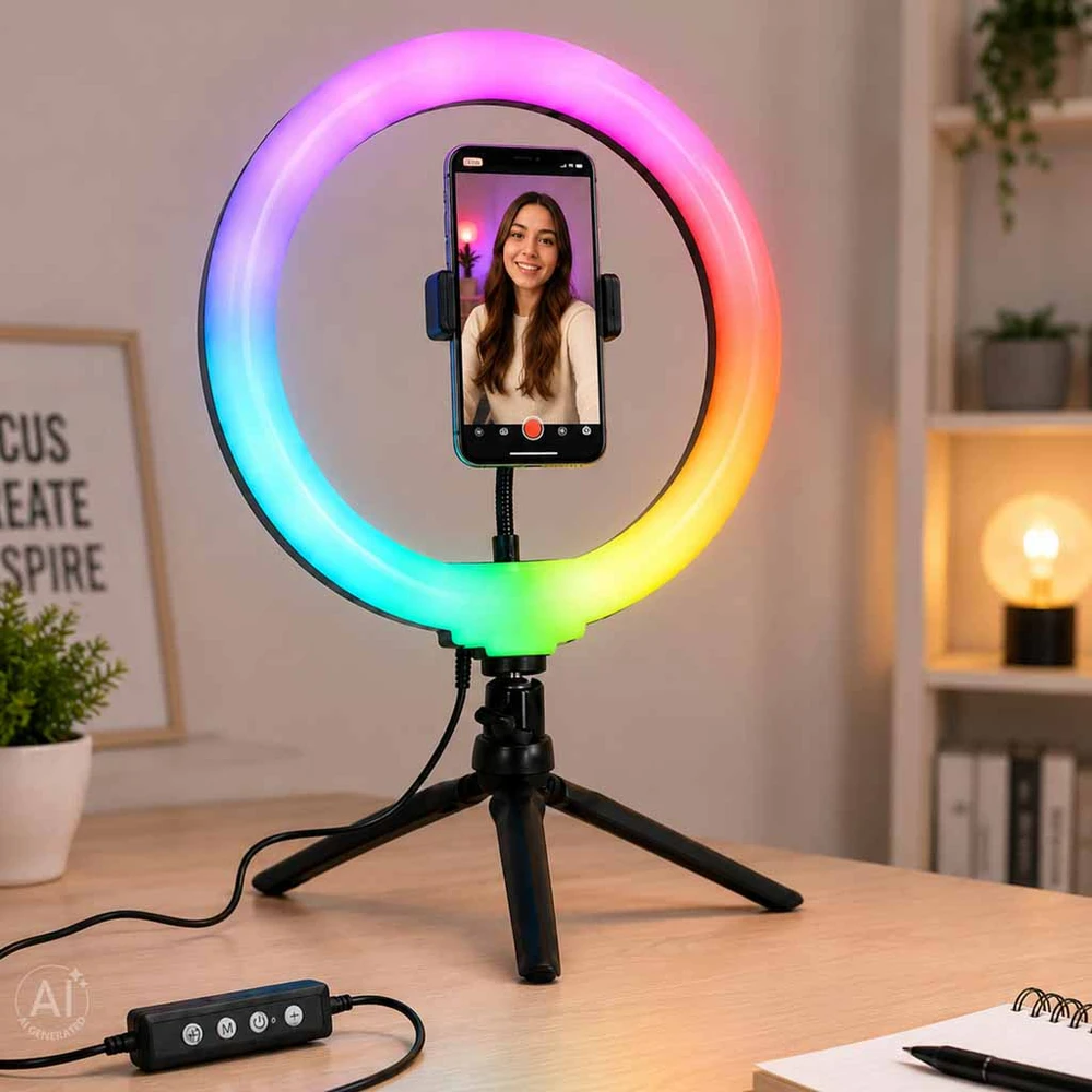 Žiedinė LED lempa 25.5 cm