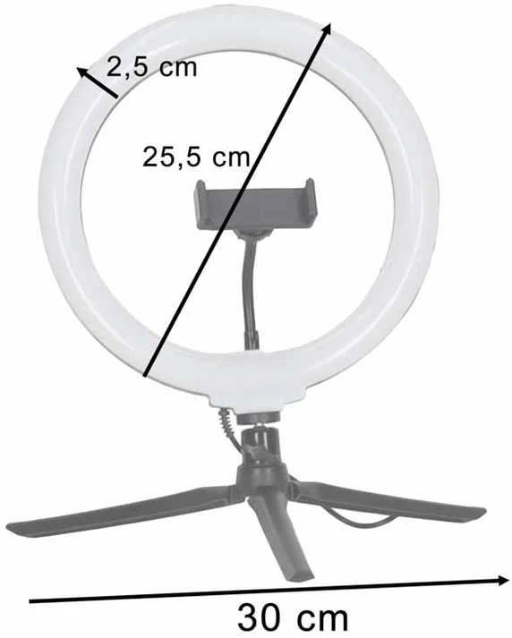 Žiedinė LED lempa 25.5 cm