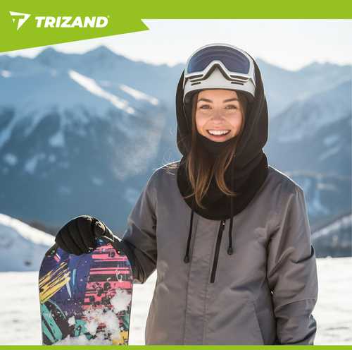 Winter scarf - juodas Trizand 26127
