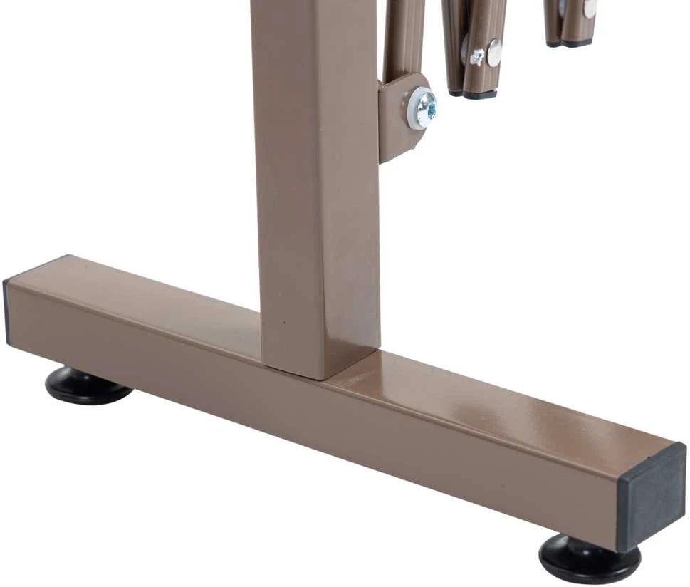 Ištraukiama Outsunny žirklinė tvorelė, 35–300 cm, idealiai tinka sodui, aliuminis, ruda, aukštis 103,5 cm