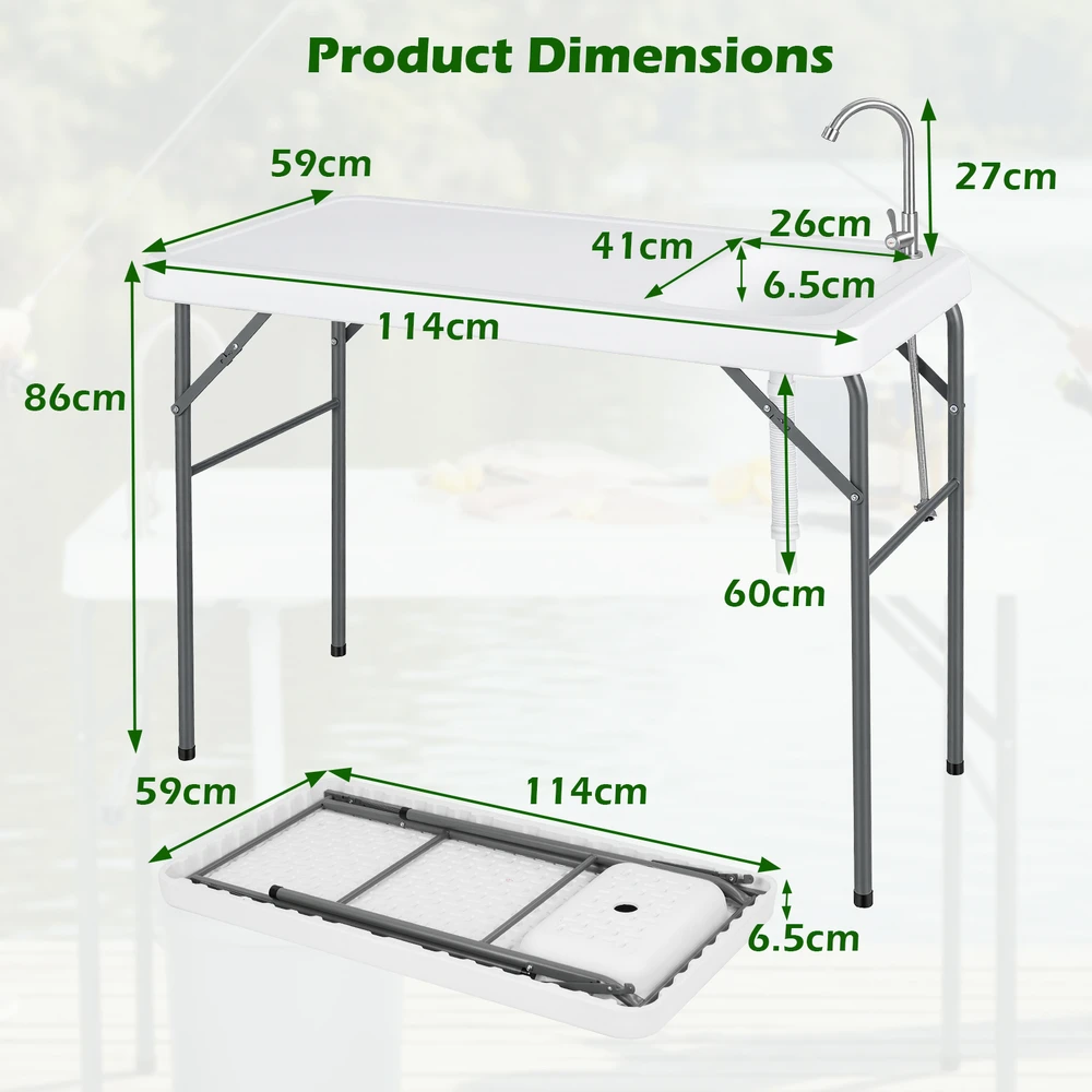 Žuvies valymo stalas 114 cm