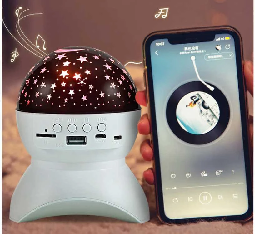Žvaigždžių projektorius, LED lempa su Bluetooth garsiakalbiu