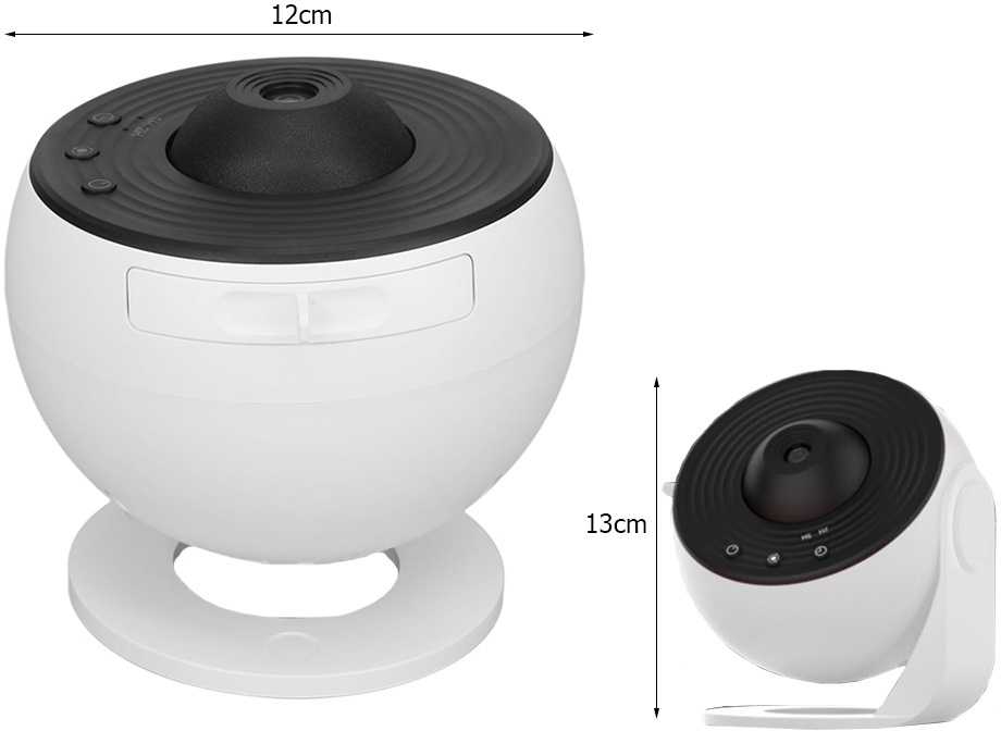 Žvaigždžių projektorius su 12 skaidrių, 10W, 360°