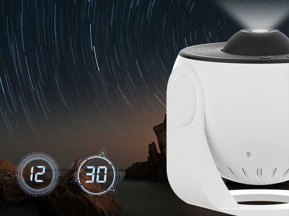 Žvaigždžių projektorius su 12 skaidrių, 10W, 360°
