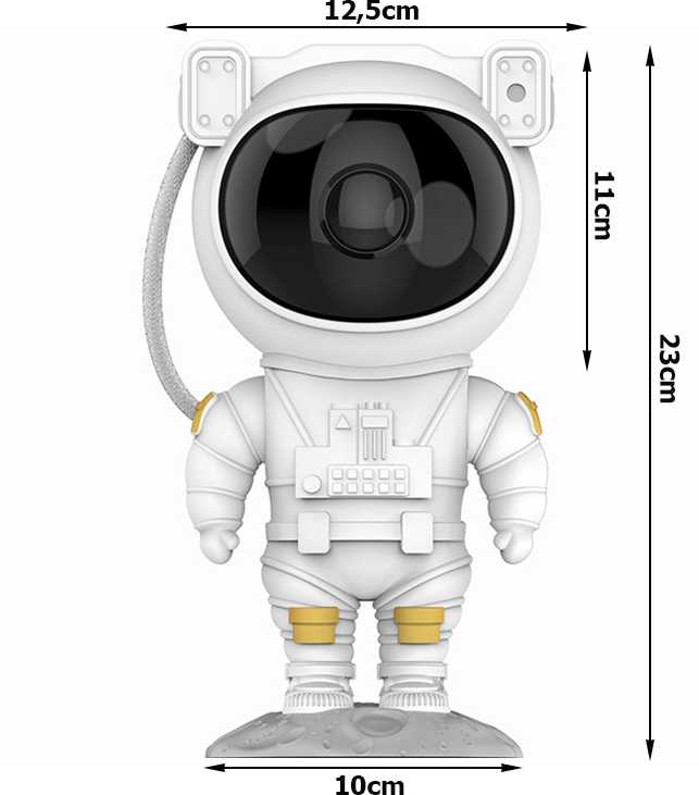Žvaigždžių projektorius su astronautu, 23cm