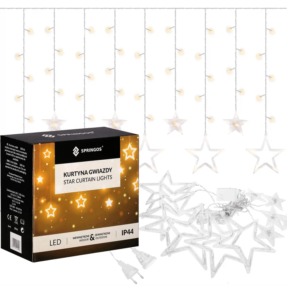 Springos Žvaigždžių užuolaida 4,2 m 138 LED