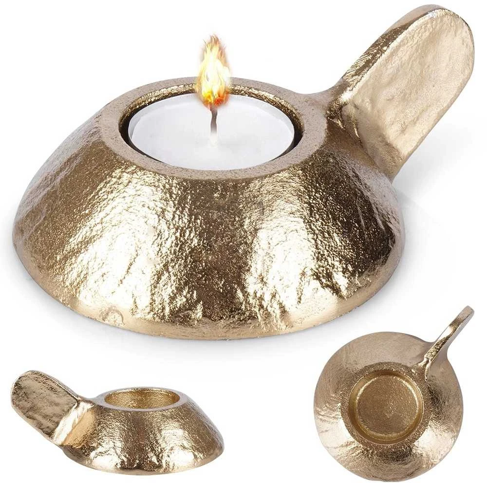 Lumarko Home Styling Collection Žvakidė aliuminė 12x9x5 cm auksinė