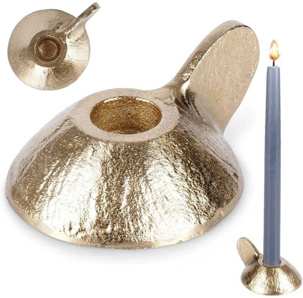 Lumarko Home Styling Collection Žvakidė Aliuminis Auksinė 9x7,5x4 cm