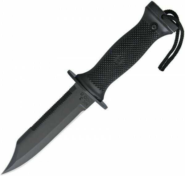 S-TEC Black Fixed Blade – Feststehendes Messer, Schwarz, Hochwertige Qualität