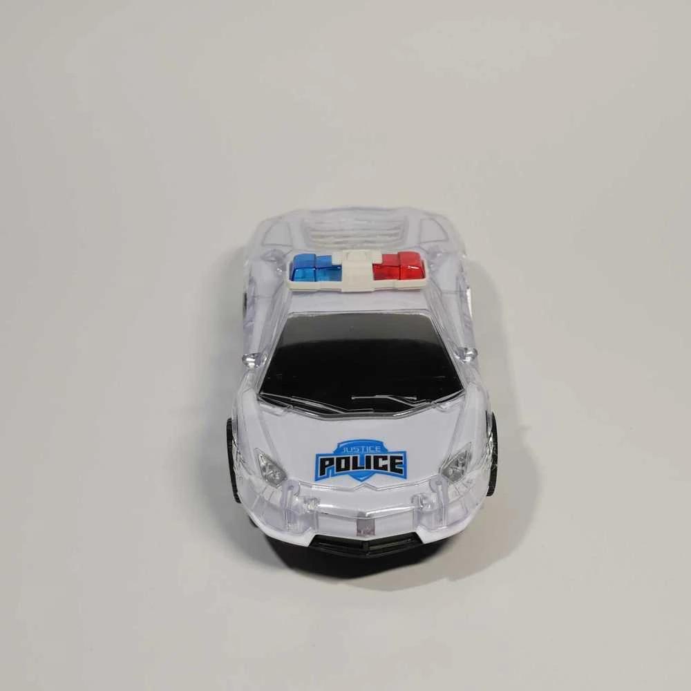 Greitasis policijos automobilis su LED šviesomis ir sirena