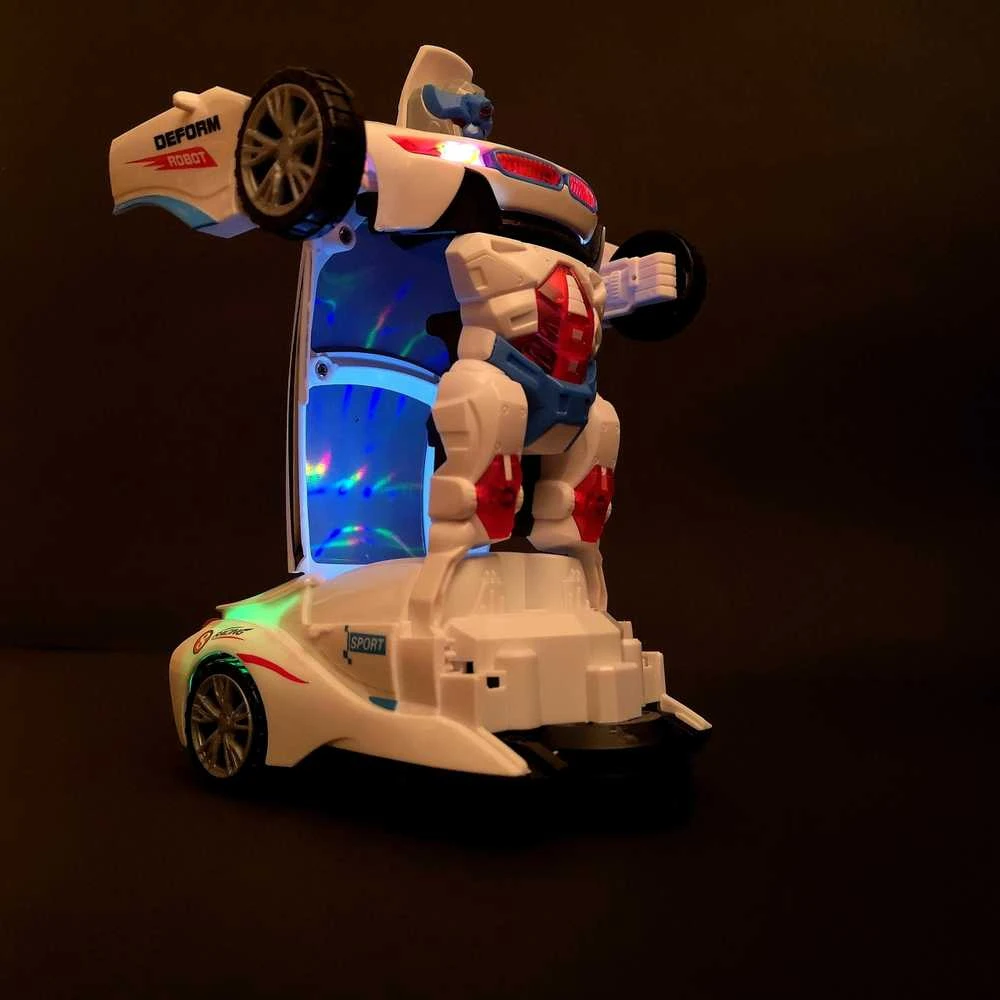 LED šviečiantis garsus leidžiantis robotas mašina