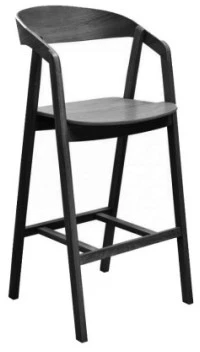 ALDO Juodas WOODEN (63cm) ąžuolinė pusbario kėdė