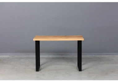 BERGAMO S 110X60 ąžuolinis stalas : Apdaila - Aliejuota bespalviu aliejumi su kietaisiais vaškais, Stalviršio briauna - 2+2 cm