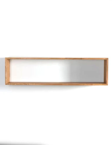 CLOSE (120x24x32cm) ąžuolinė sieninė lentyna : Apdaila - Be apdailos