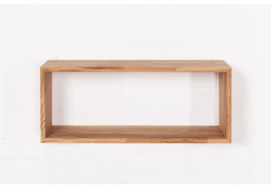 CLOSE (80x24x32cm) ąžuolinė sieninė lentyna : Apdaila - Be apdailos
