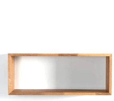 CLOSE (80x24x32cm) ąžuolinė sieninė lentyna : Apdaila - Be apdailos