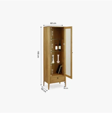 COMO 60 cm Ąžuolinė indauja : Apdaila - Be apdailos