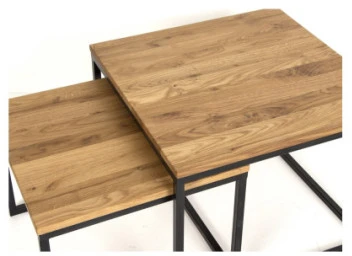 CUBO MIX S 2 in1 ąžuolinis žurnalinis staliukas : Apdaila - Be apdailos