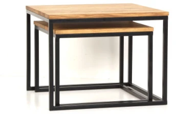CUBO MIX S 2 in1 ąžuolinis žurnalinis staliukas : Apdaila - Be apdailos