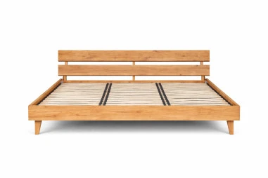 DANISH 200 Ąžuolinė Lova : Apdaila - Aliejuota bespalviu linų sėmenų aliejumi, Čiužinio dydis - 200x200cm, Kojos - Ąžuolinės, alyvuotos lovoms