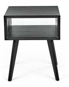 DANISH SIMPLE Juodas 40cm juoda, ąžuolinė spintelė prie lovos