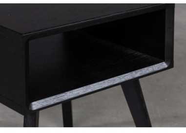 DANISH SIMPLE Juodas 40cm juoda, ąžuolinė spintelė prie lovos