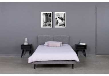 DANISH SIMPLE Juodas 40cm juoda, ąžuolinė spintelė prie lovos