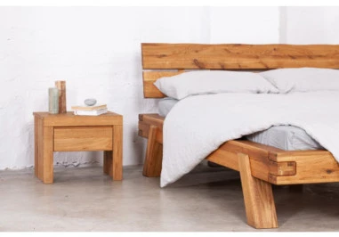 HENRI WILD OAK 50cm Ąžuolinė spintelė prie lovos : Apdaila - Aliejuota bespalviu linų sėmenų aliejumi