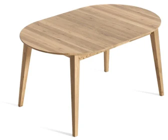 HOWDALA 140-180X90 ovalus ąžuolinis, prasiilginantis, stalas : Apdaila - Be apdailos