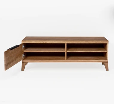 HUGO 120cm Ąžuolinis TV staliukas : Apdaila - Aliejuota bespalviu linų sėmenų aliejumi, Aukštis - 48cm
