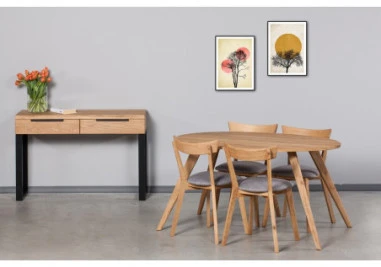 HUGO R 120cm Ąžuolinė konsolė : Apdaila - Be apdailos