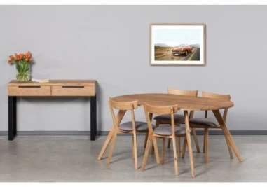 HUGO R 120cm Ąžuolinė konsolė : Apdaila - Aliejuota bespalviu linų sėmenų aliejumi