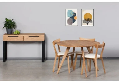 HUGO R 120cm Ąžuolinė konsolė : Apdaila - Be apdailos
