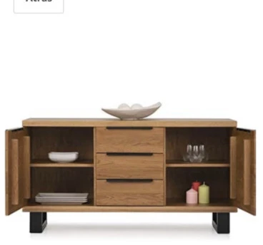 HUGO R 140cm Ąžuolinė komoda : Apdaila - Be apdailos