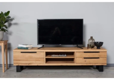 HUGO R 180cm Ąžuolinis TV staliukas : Apdaila - Aliejuota bespalviu linų sėmenų aliejumi