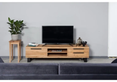 HUGO R 180cm Ąžuolinis TV staliukas : Apdaila - Aliejuota bespalviu linų sėmenų aliejumi