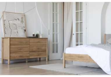 HYGGE 160cm Ąžuolinė komoda : Apdaila - Aliejuota bespalviu aliejumi su kietaisiais vaškais
