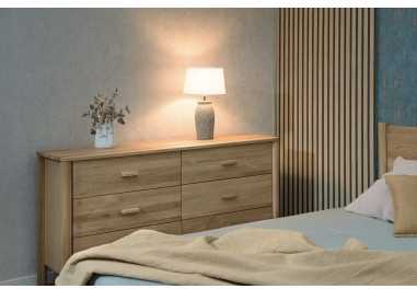 HYGGE 160cm Ąžuolinė komoda : Apdaila - Aliejuota bespalviu aliejumi su kietaisiais vaškais