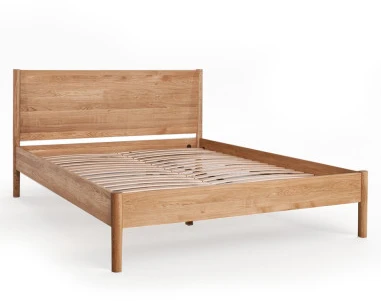 HYGGE WOODEN 140 ĄŽUOLINĖ LOVA : Apdaila - Aliejuota bespalviu linų sėmenų aliejumi, Čiužinio dydis - 140x200cm