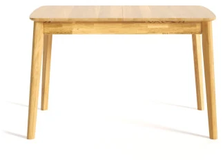 ISKU 140-185x80 ąžuolinis, prasiilginantis stalas : Apdaila - Be apdailos
