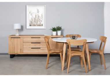 ISKU WOODEN pilnai ąžuolinė kėdė : Apdaila - Be apdailos