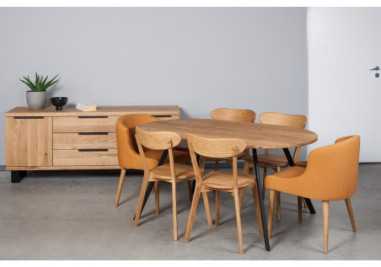 ISKU WOODEN pilnai ąžuolinė kėdė : Apdaila - Be apdailos