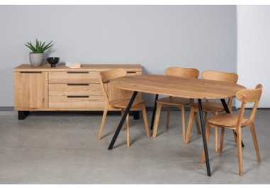 ISKU WOODEN pilnai ąžuolinė kėdė : Apdaila - Be apdailos