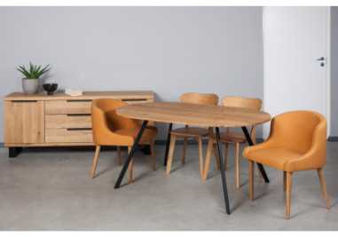 ISKU WOODEN pilnai ąžuolinė kėdė : Apdaila - Be apdailos